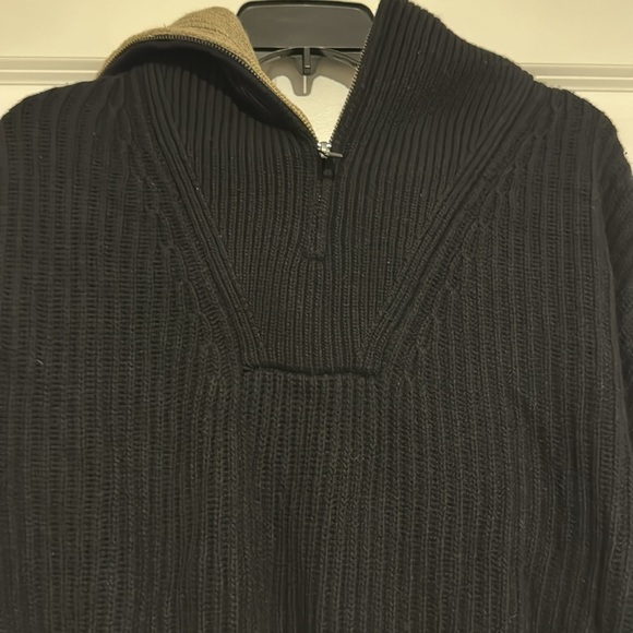 AS IS! NWT! Banana Republic Black Oversized Half-Zip Sweater - Size Large - Picture 7 of 14
